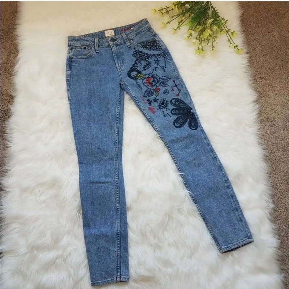 Alice and Olivia Embroidered Jeans